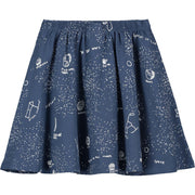 Navy Galaxy Jersey Circle Skirt