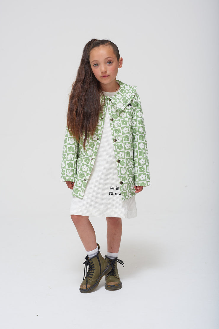 Club Olive Green Martha Collar Quilted Jacket