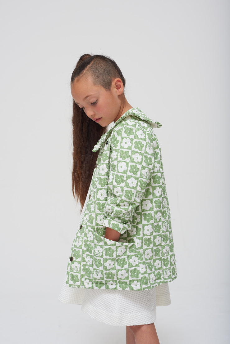 Club Olive Green Martha Collar Quilted Jacket