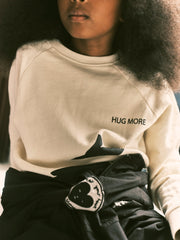 Natural 'Hug More' Raglan Sweater