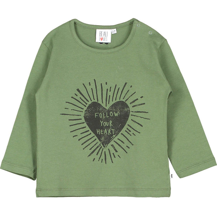 Moss Follow Your Heart Baby Long Sleeve T Shirt