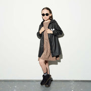 Washed Brown Wish Upon A Star Raglan Sleeve Dress