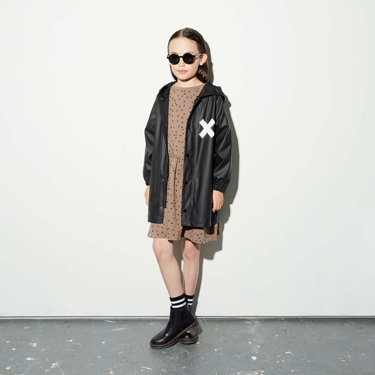 Washed Brown Wish Upon A Star Raglan Sleeve Dress