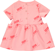 Pepto Pink 'Draw' Baby Dress