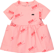 Pepto Pink 'Draw' Baby Dress