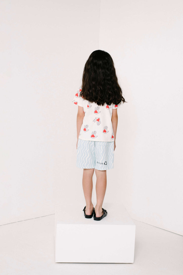 Sky Blue Wiggle Print Shorts