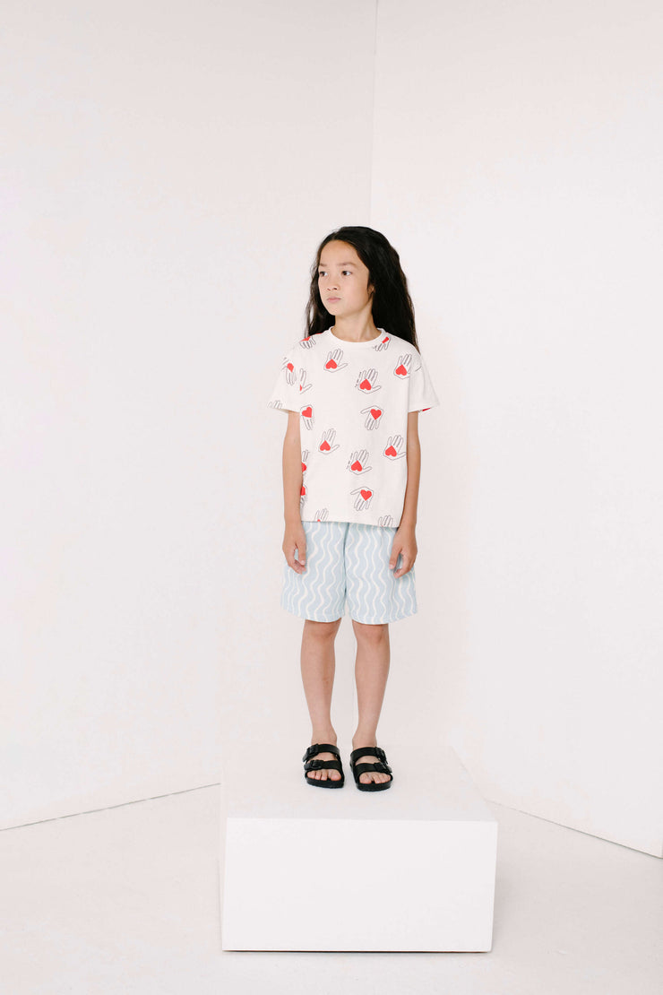 Sky Blue Wiggle Print Shorts