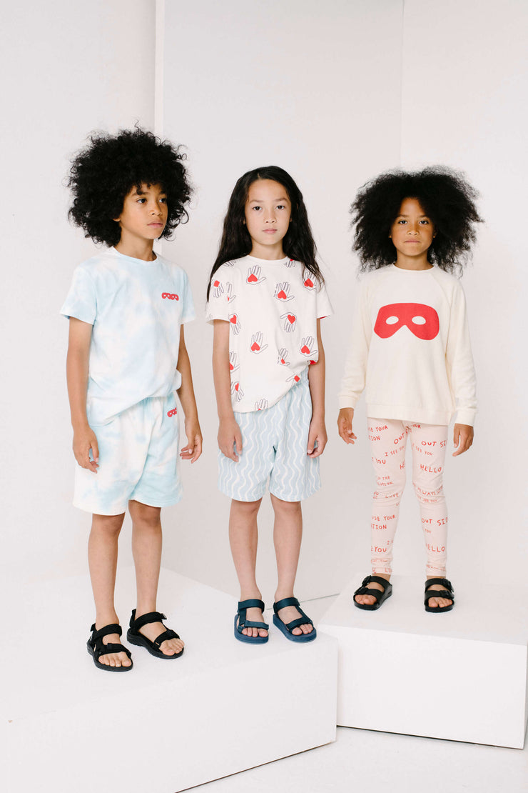 Sky Blue Wiggle Print Shorts