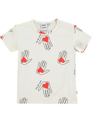 Natural Hold My Heart Print Baby T-Shirt