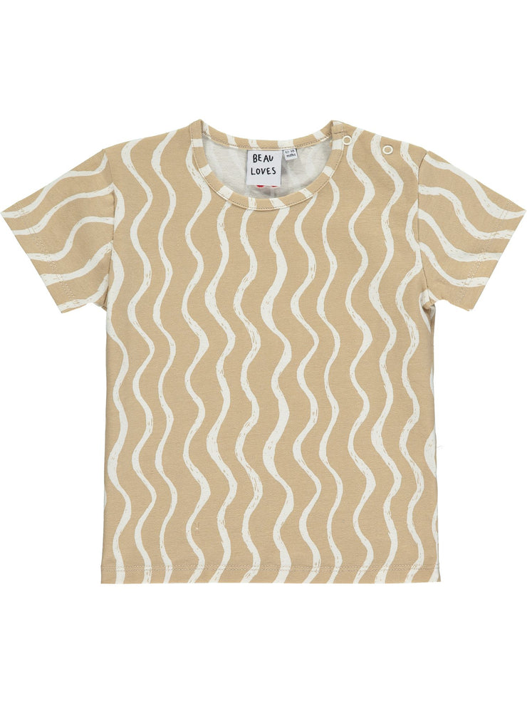 Caramel Wiggle Print Baby T-Shirt