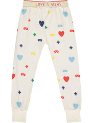 Colours Hearts + Masks Print Slim Pants