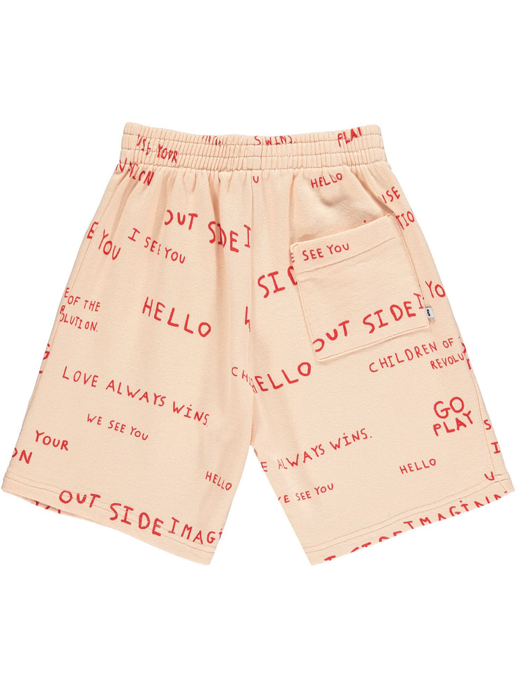 Apricot Journal Text Print Shorts