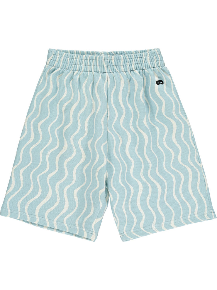 Sky Blue Wiggle Print Shorts