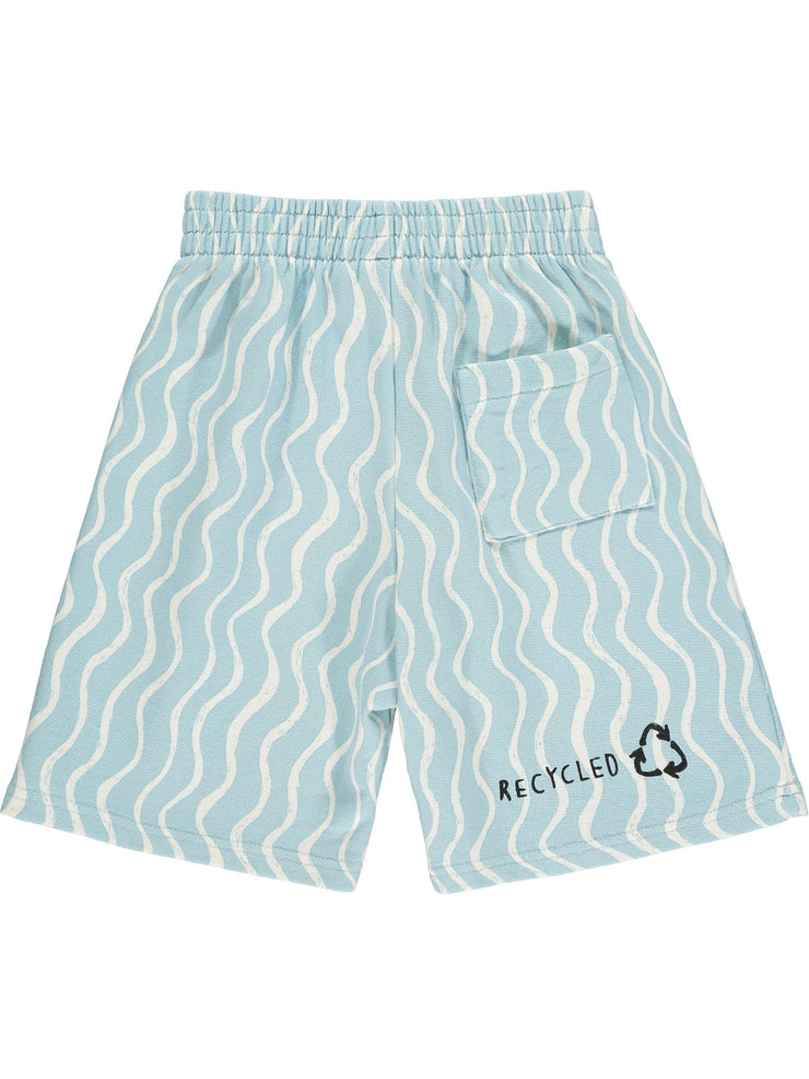 Sky Blue Wiggle Print Shorts