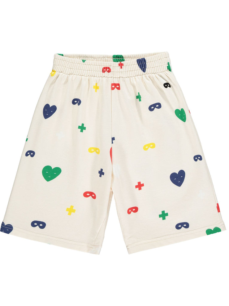 Colours Hearts + Masks Print Shorts