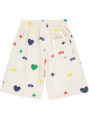 Colours Hearts + Masks Print Shorts