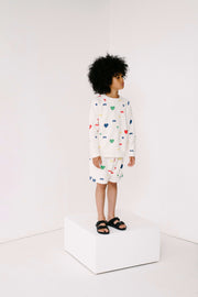 Colours Hearts + Masks Print Shorts
