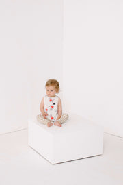 Natural Hold My Heart Print A-Line Baby Top