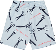 Sky Blue 'Rock Paper Scissors' Shorts