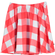 Red Gingham Jersey Skirt